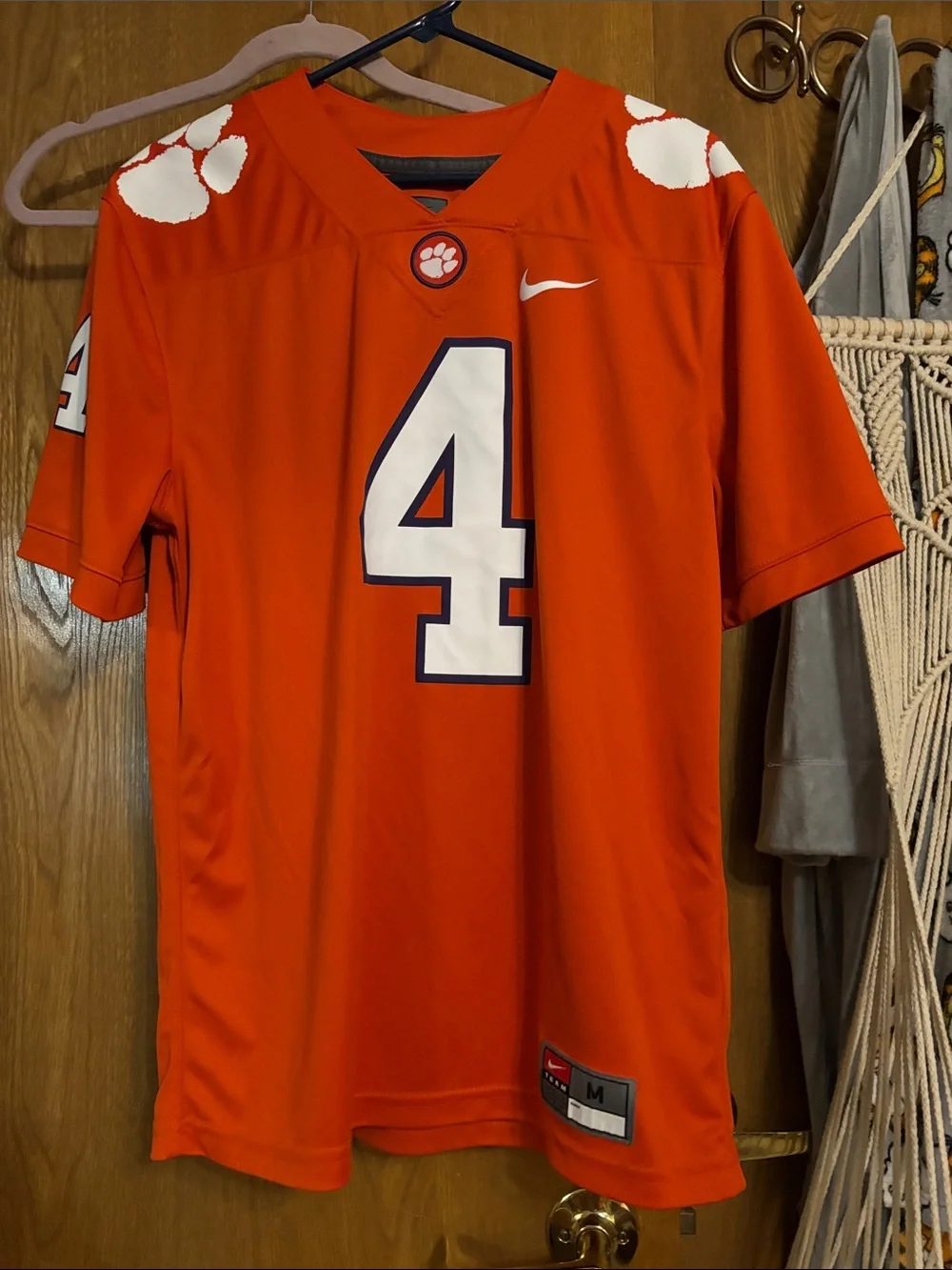 Nike Orange Deshaun'Watson' #4 Men's Jersey with White Numbering